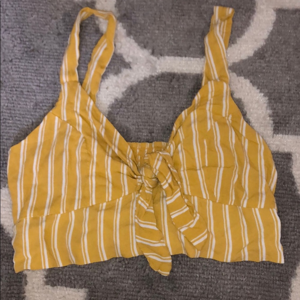 Yellow crop top